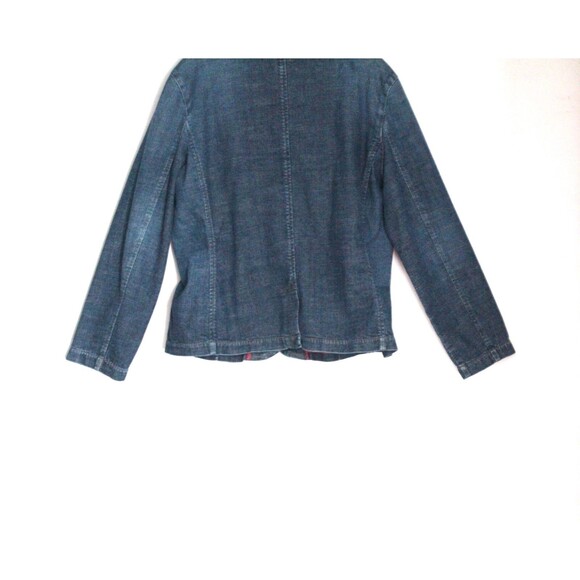 Vintage Bass Womes's Large Denim Jean Jacket Single Breasted - Picture 6 of 7